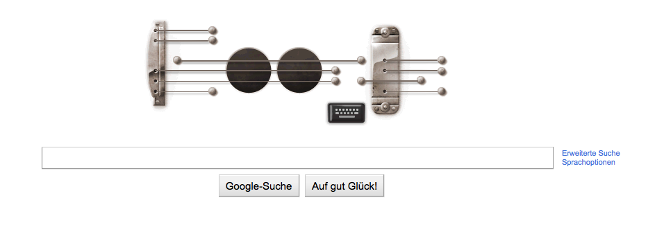 Google Doodle for Les Paul